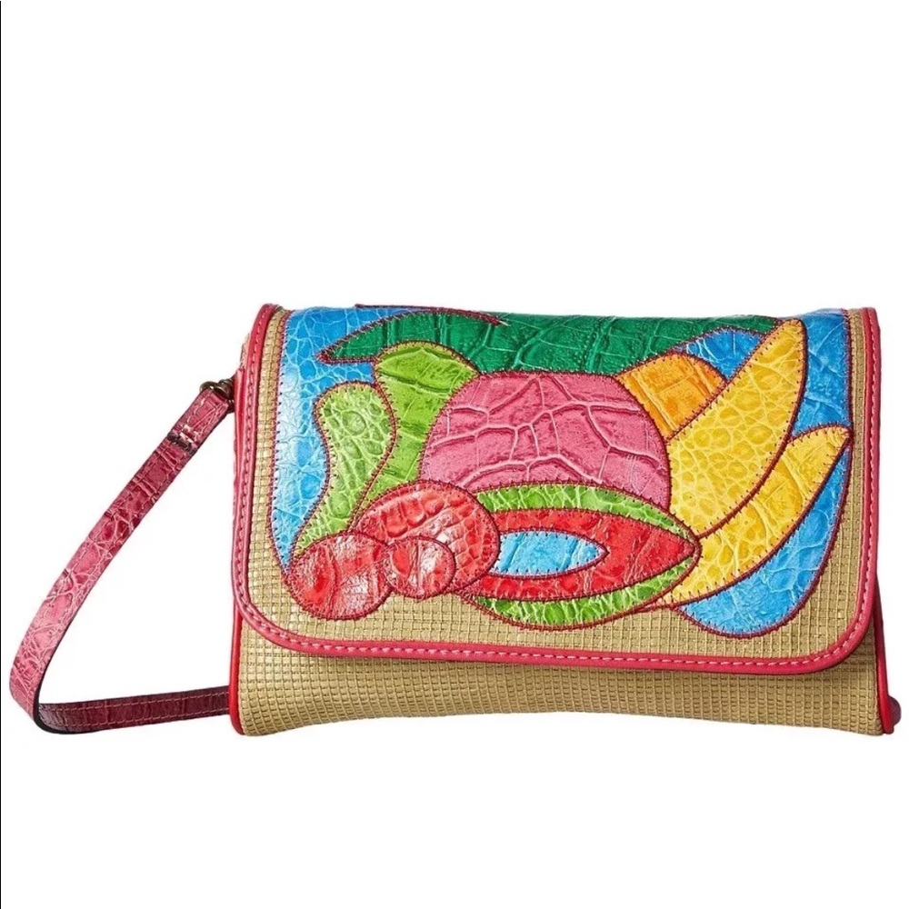 Patricia Nash colorful Italian leather Crossbody